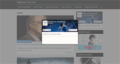 Desktop Screenshot of ibabysecret.com